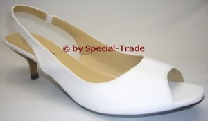 heel sandals white