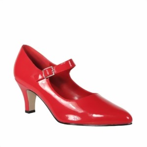 trendy sling pumps red