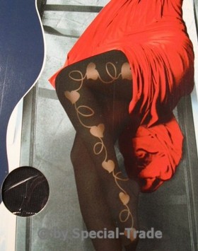 Pantyhose with hearts, black Pantyhose with hearts, black
