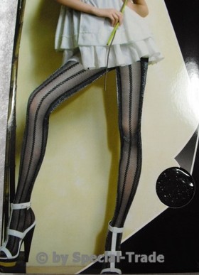 Pantyhose black, streaks length wise