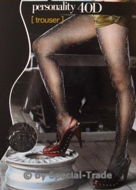 Pantyhose black, diamond glitter