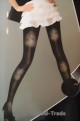 Pantyhose black, nice flowers Pantyhose black, nice flowers