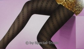 Pantyhose black, streaks diamonds