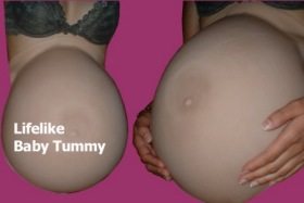 Lifelike silicone baby tummy - fake pregnancy