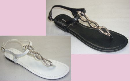 Flop Sandal with Rhinestones