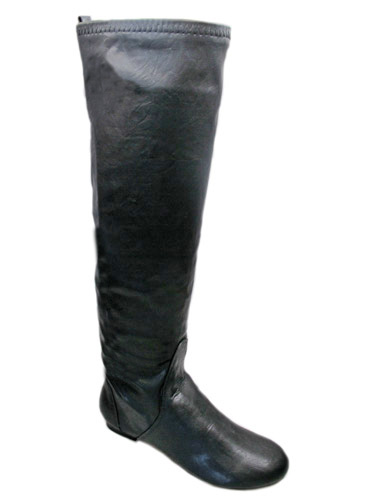 Overknee boots matt black