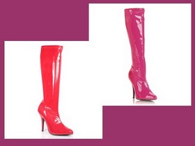 Sexy patent leather boots