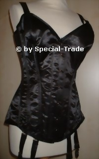 corset silouet, satin black