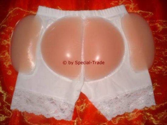 padded panty white with 4 silicone inserts