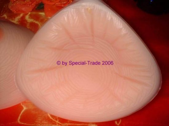 rear view of Classic Tria silicone breast forms